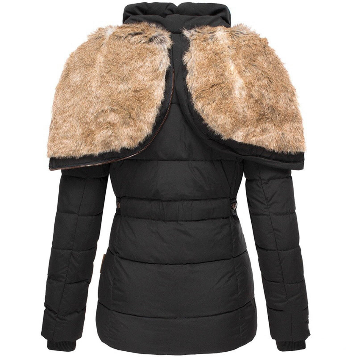 Brigitte - Doudoune Chic Doublée Fourrure