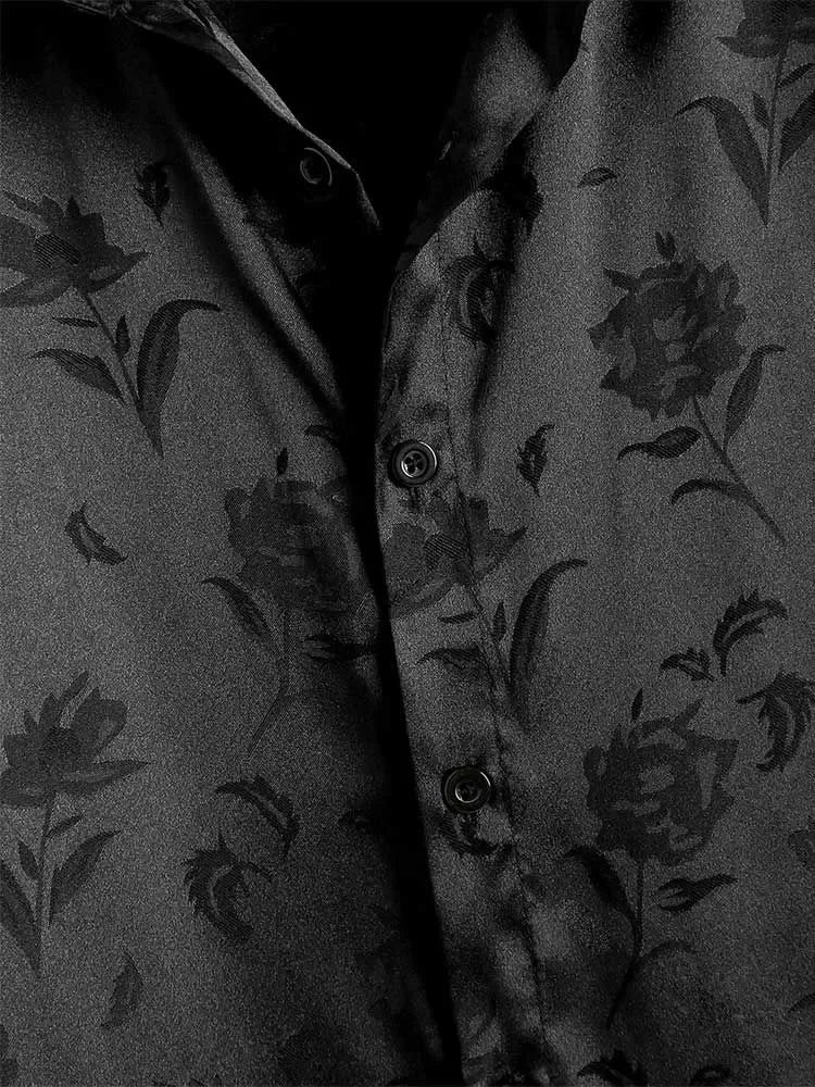 Vince - Chemise en Satin à Fleurs - Style Luxueux - Hommes-5