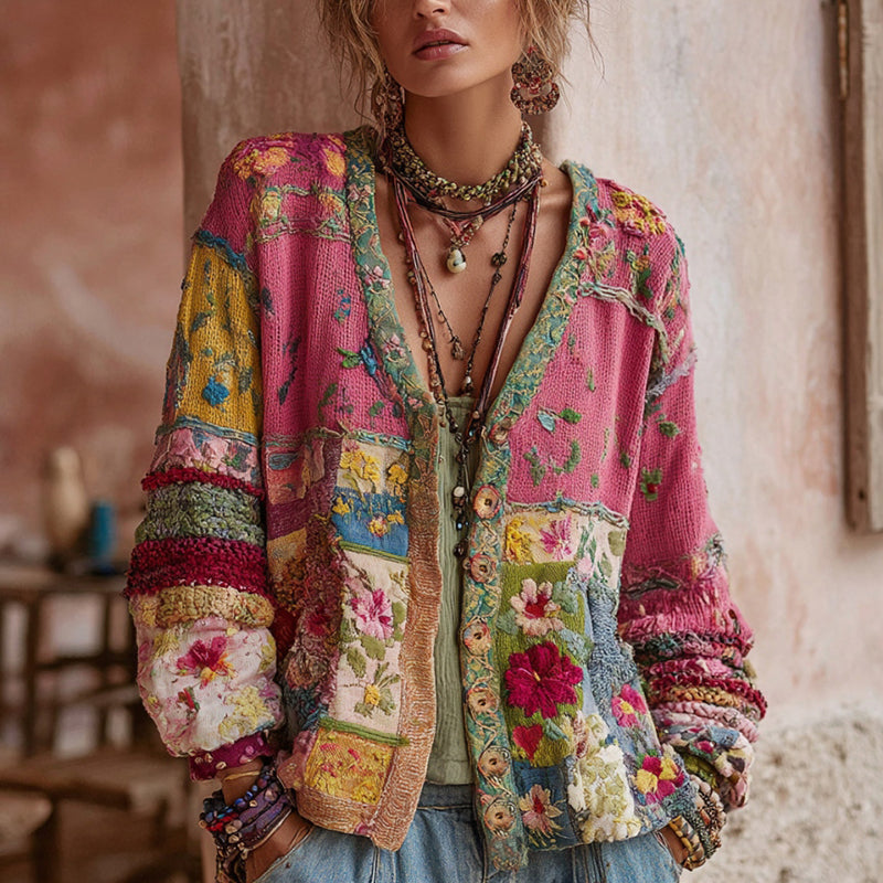Florence - Cardigan Féminin Bohème Fleuri