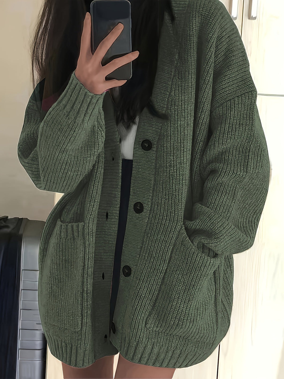 Charlotte - Cardigan Élégant Oversize Boutonné