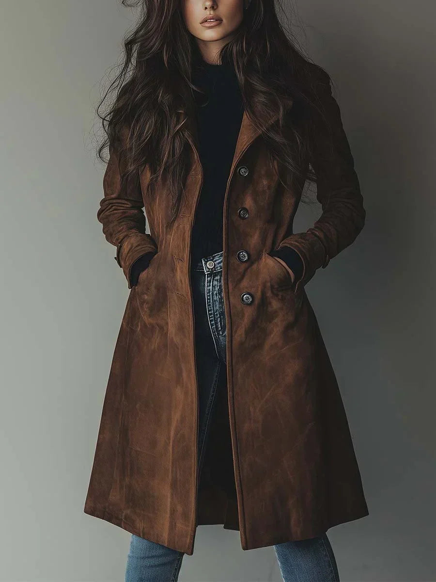 Marie | Trench Chic Daim Ceinturé