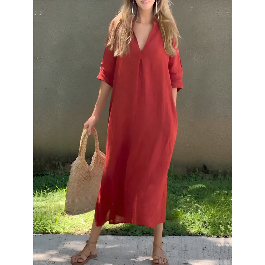 Robe Longue Femme en Lin Élégante - Delphine