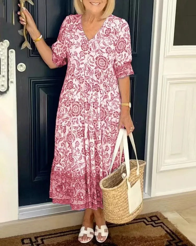 Christine - Robe Bohème Femme Fleurie