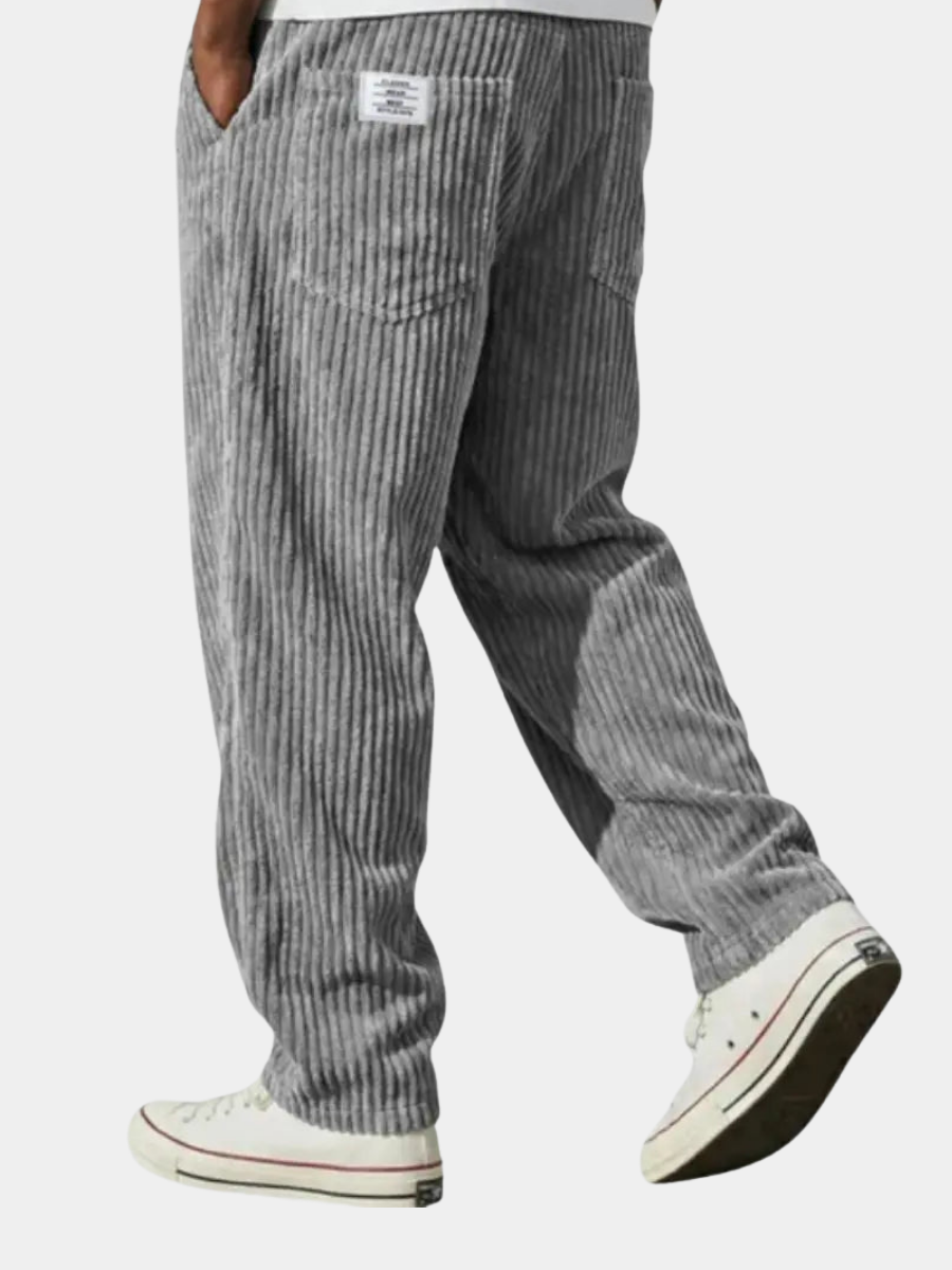 Patrick | Pantalon ĂlĂ©gant Velours CĂŽtelĂ© Ample