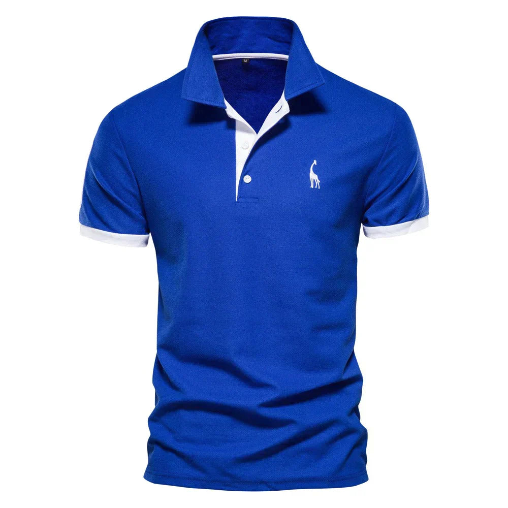 Leo - Polo Brodé Manches Courtes Sport Homme