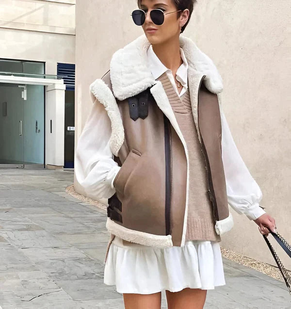 Corinne – Long Gilet En Laine Douce, Idéal Pour Les Journées Froides
