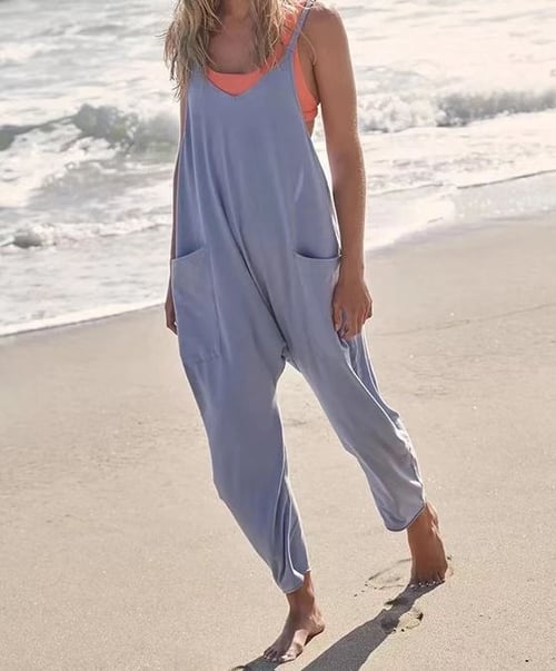 Image de variante pour Lotte - Jumpsuit Noir Femme - Jambes Amples et Confortable - Femme-37