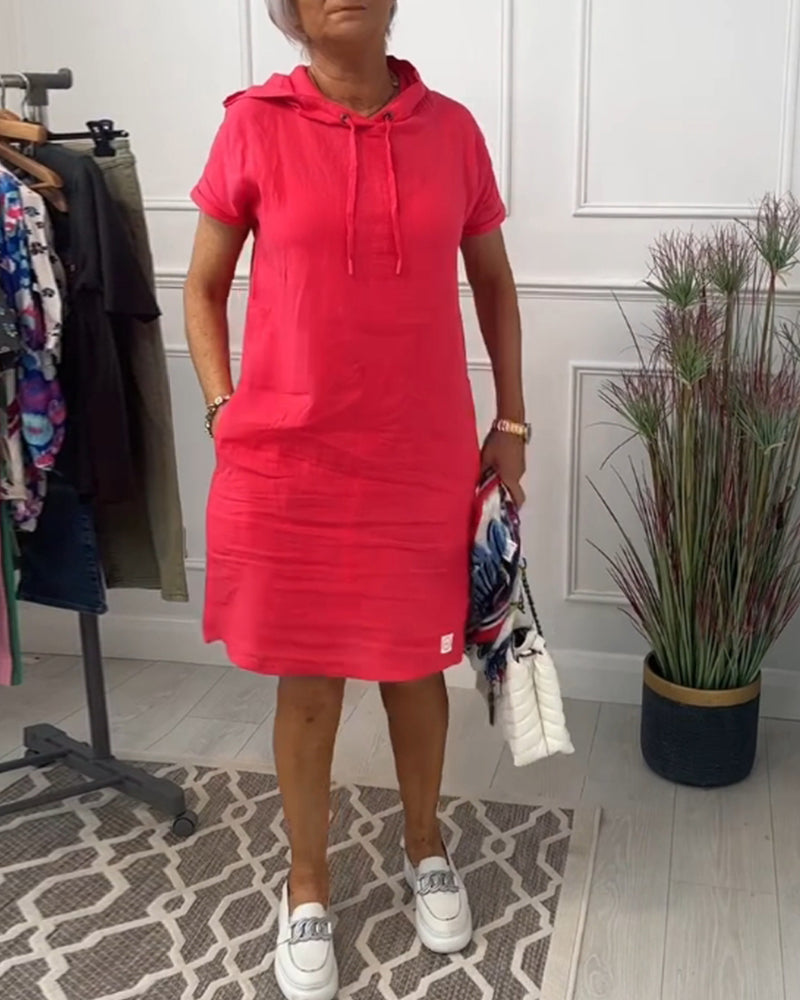 Robe Courte Femme Sweat à Capuche - Sophie