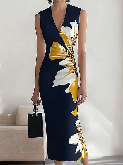 Robe Midi Femme Cintrée Fleurie - InÚs
