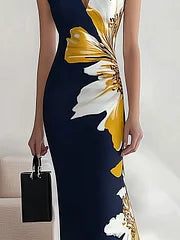 Robe Midi Femme Cintrée Fleurie - Inès