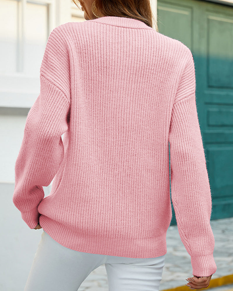 Sylvie - Pull Flatteur Oversize Boutonné