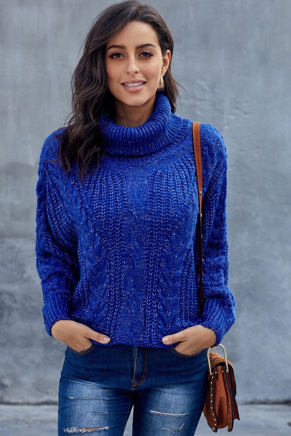Amaris - Pull oversize en maille torsadée femme