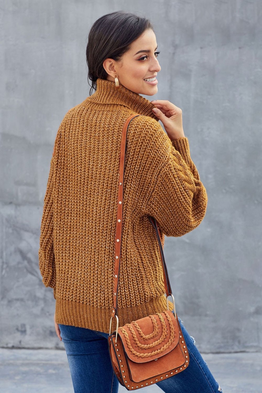 Amaris - Pull oversize en maille torsadée femme