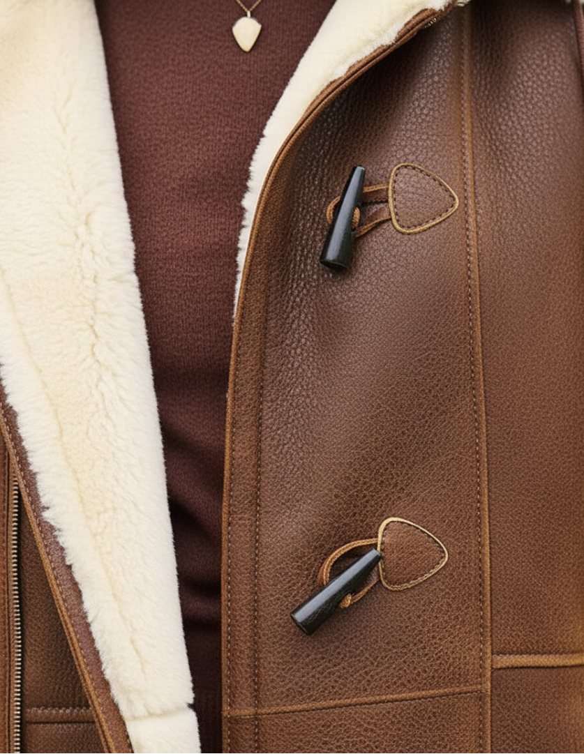 Virginie | Manteau Chic Daim Vintage