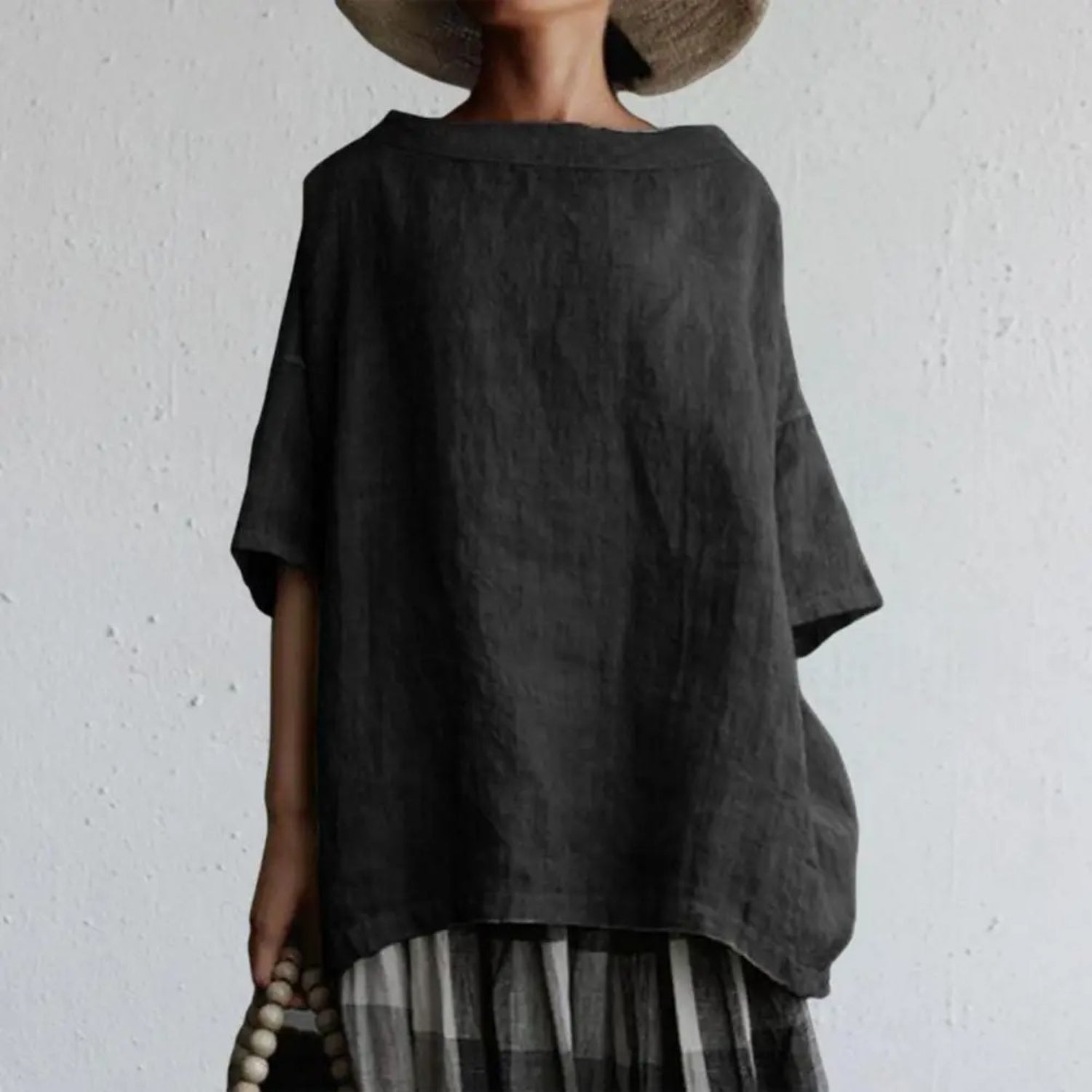 Haut large col bateau femme | Chic minimaliste