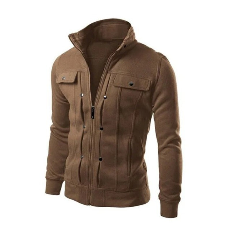 Thomas - Veste Chic Zippée Col Montant