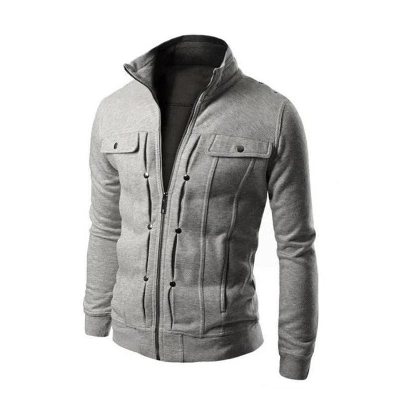 Thomas - Veste Chic Zippée Col Montant