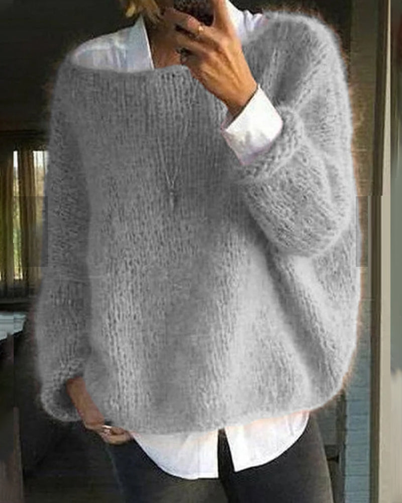 Karine - Pull Flatteur Maille Col Bateau