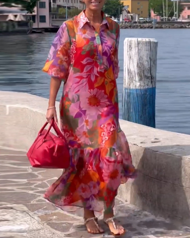 Robe Longue Femme Fleurie Bohème - Aurélie