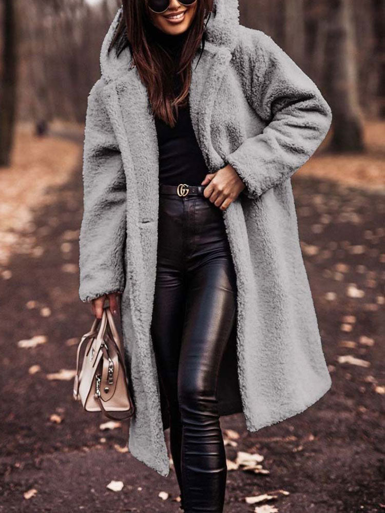 Stéphanie - Manteau Chic Long Sherpa