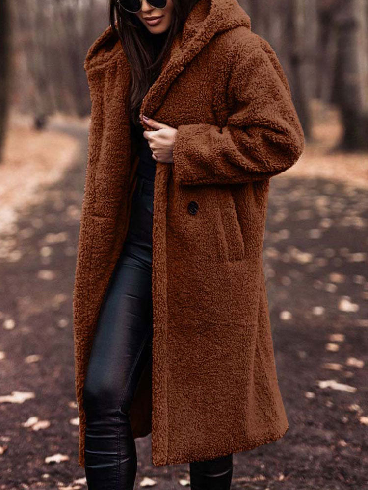Stéphanie - Manteau Chic Long Sherpa