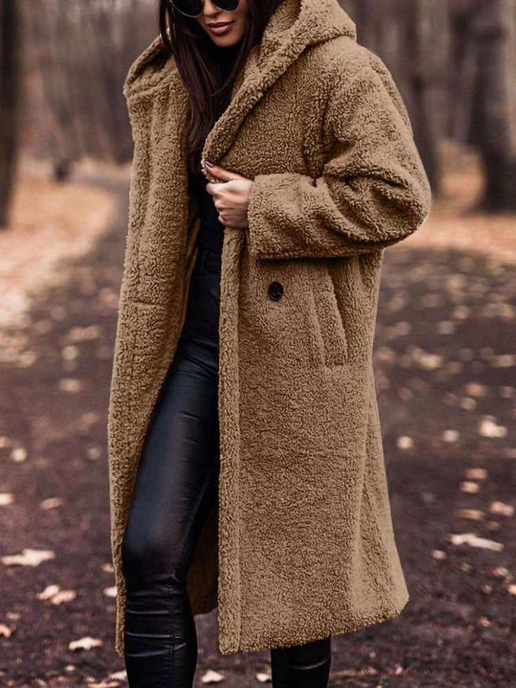 Stéphanie - Manteau Chic Long Sherpa