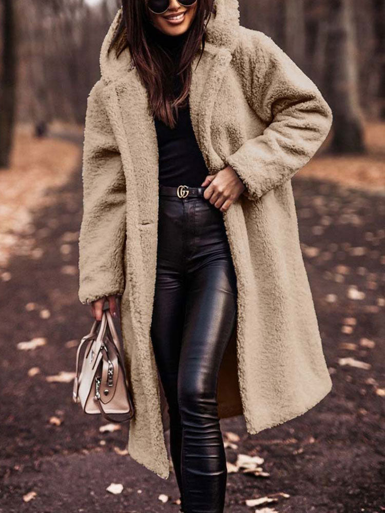Stéphanie - Manteau Chic Long Sherpa
