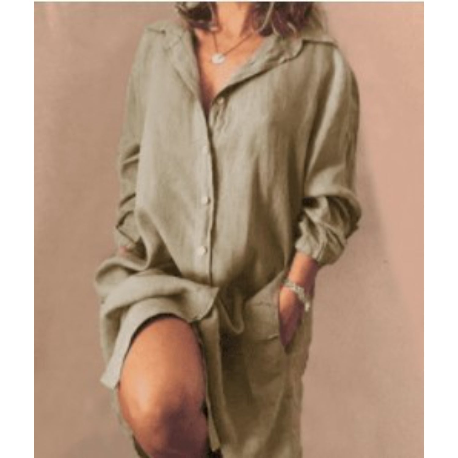 Ăliane - Blouse Estivale En Lin Avec Coupe Fluide