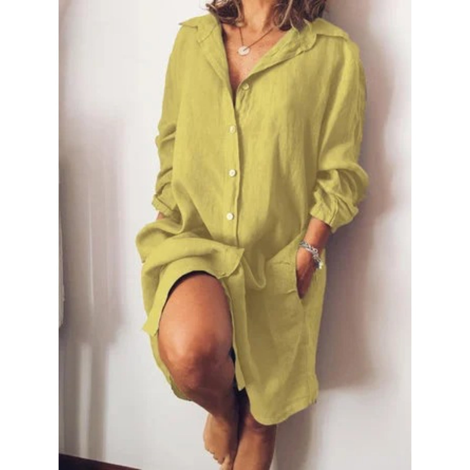 Ăliane - Blouse Estivale En Lin Avec Coupe Fluide