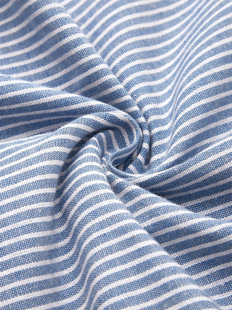 Robe Midi Femme Rayée Boutonnée - Caroline