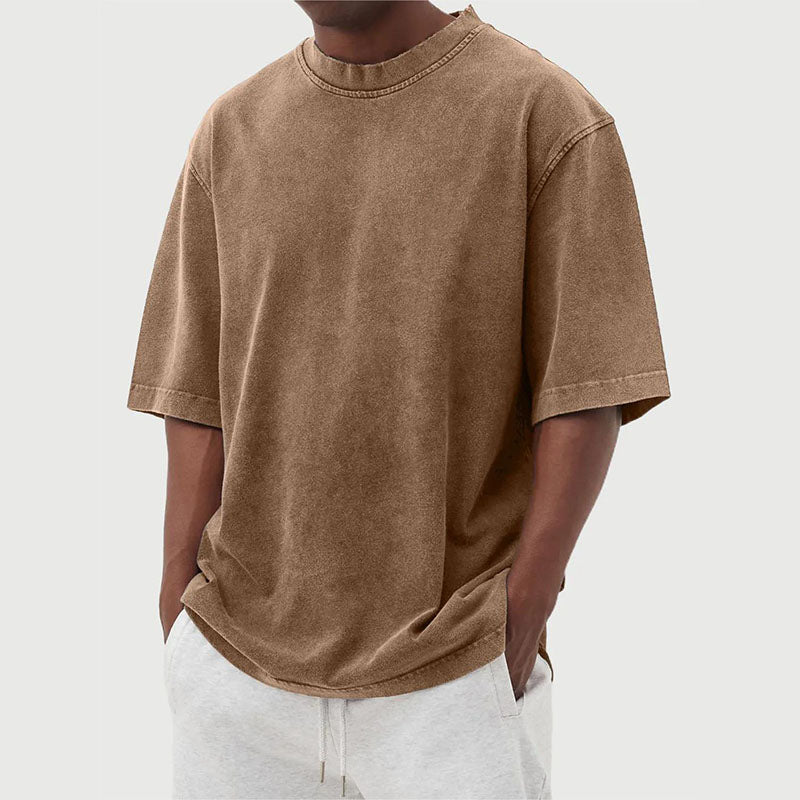 Julien - T-Shirt Vintage Délavé Oversize Homme