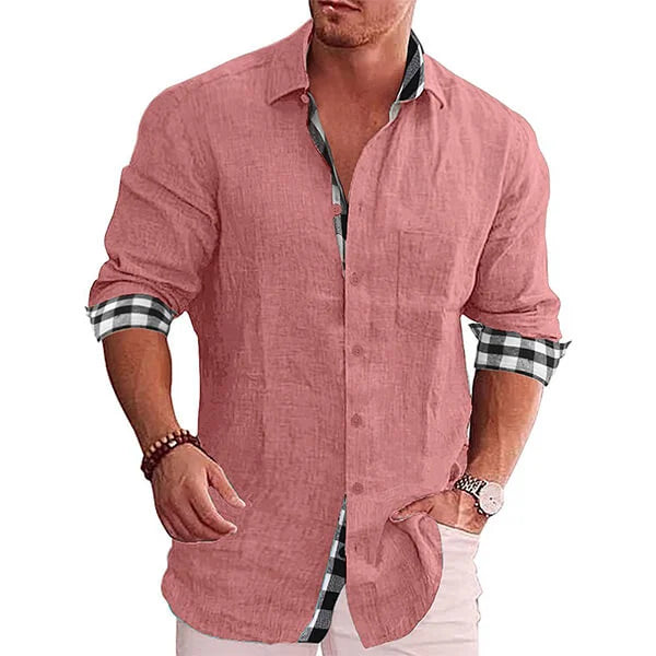 Lucas - Chemise Lin Élégante Manches Longues Homme