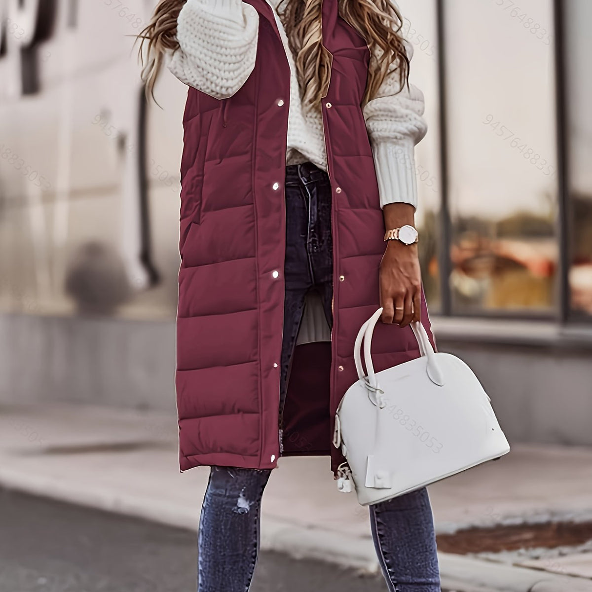 Sandrine - Doudoune Chic Longue Sans Manches
