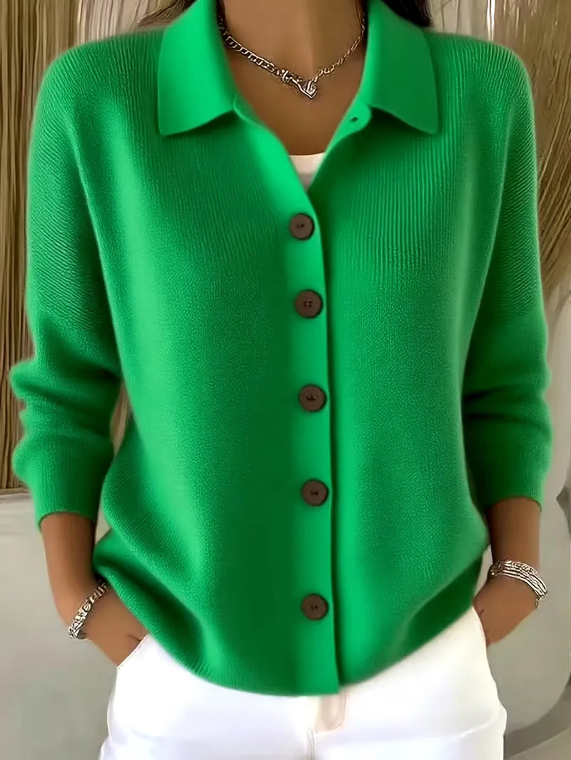 Caroline - Gilet Élégant Boutonné Col Chemise
