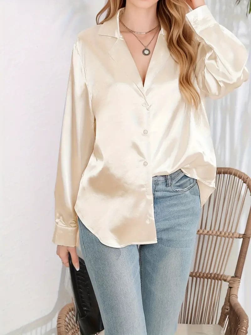 Image de variante pour Sophie - Blouse en lin pour femmes - Chic et confortable - Femmes-6