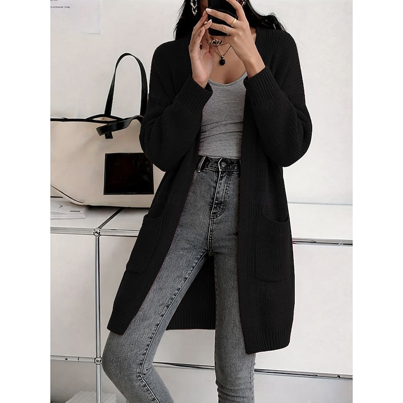 Aurélie - Cardigan Chic Long Grosse Maille