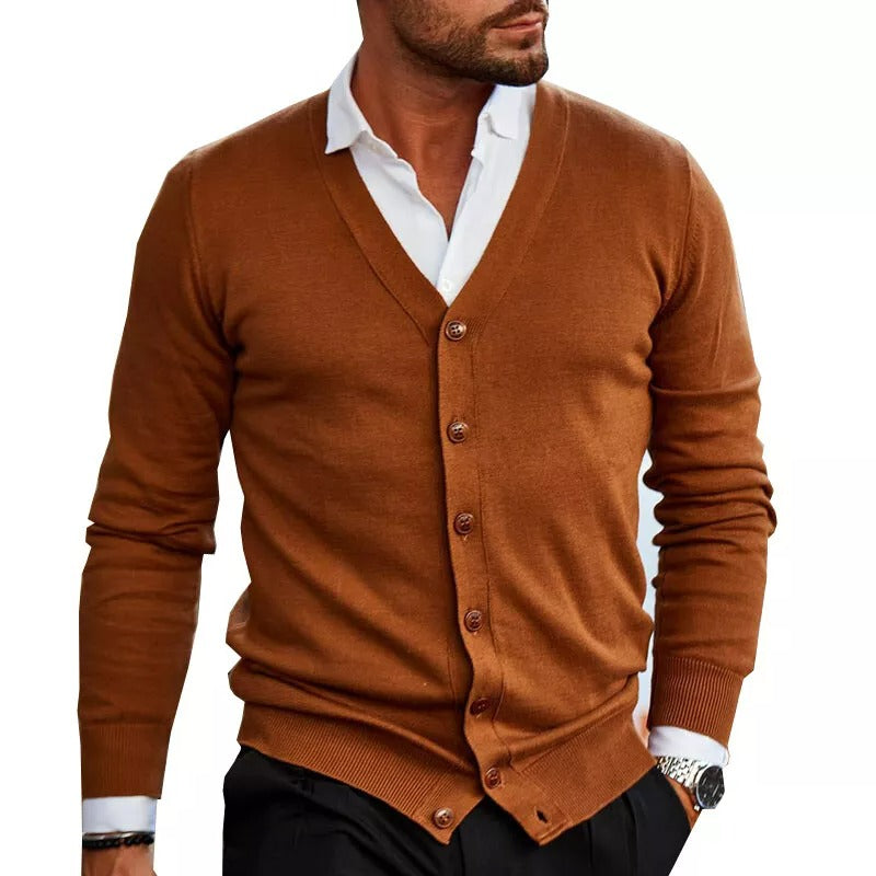 Laurent - Cardigan Tricoté Élégant Homme