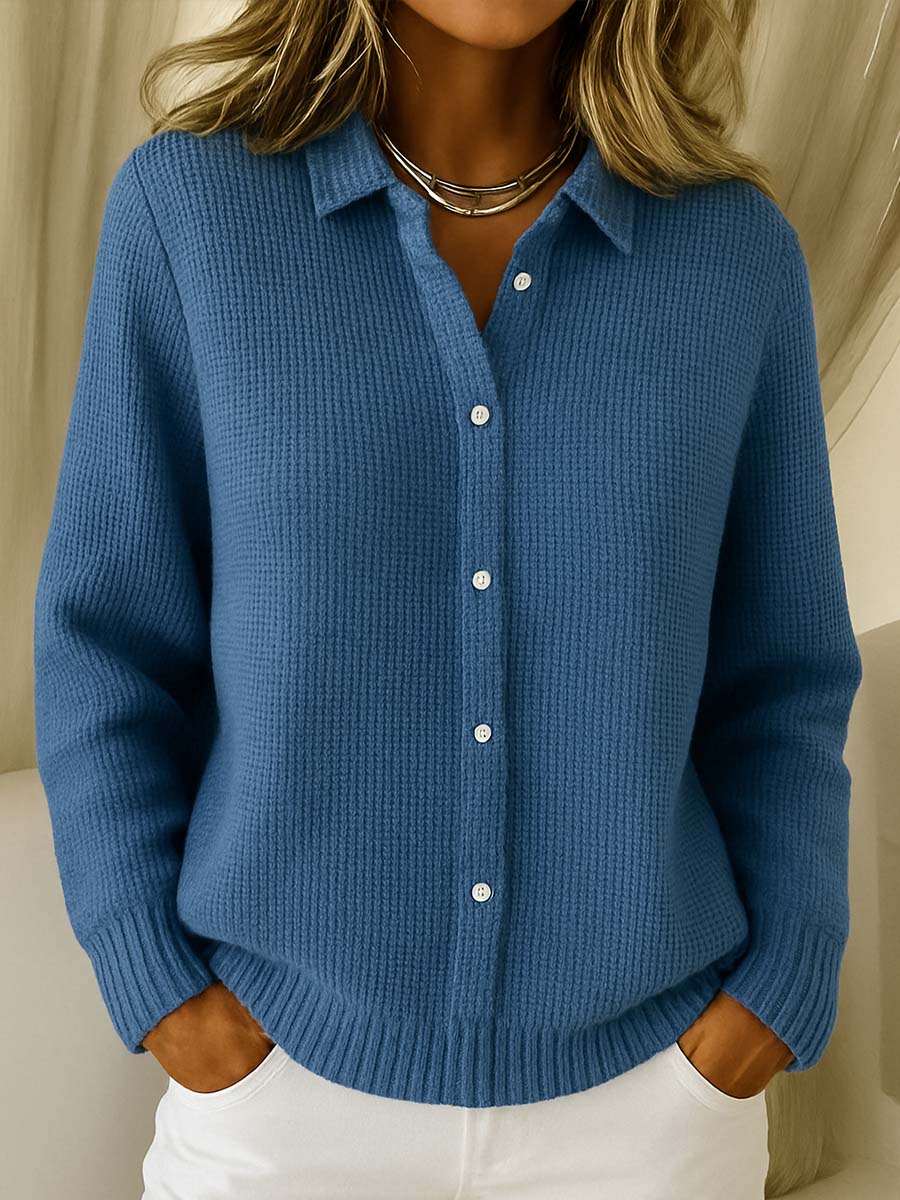 Caroline - Pull Élégant Oversize Boutonné