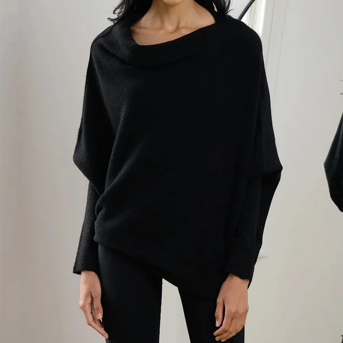 Amaris - Pull oversize à col convertible pour femme