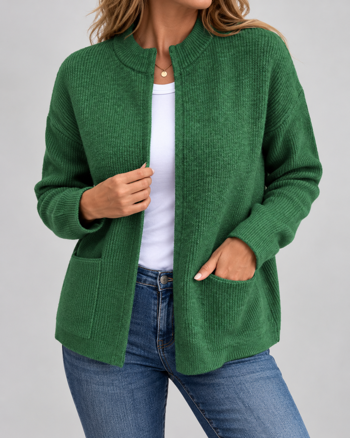 Isabelle - Cardigan Élégant Zippé Oversize