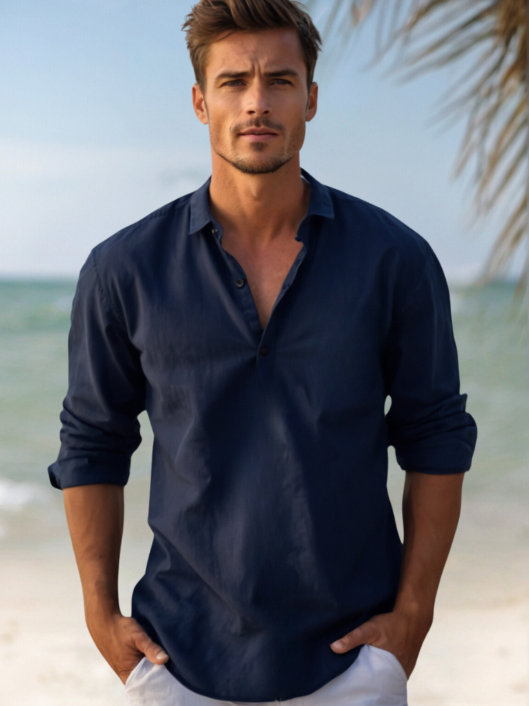 Antonio - Chemise Lin Casual Homme