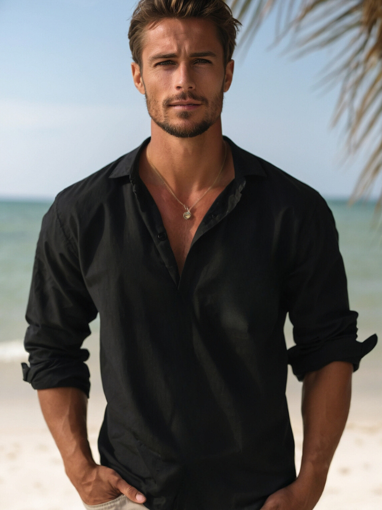 Antonio - Chemise Lin Casual Homme