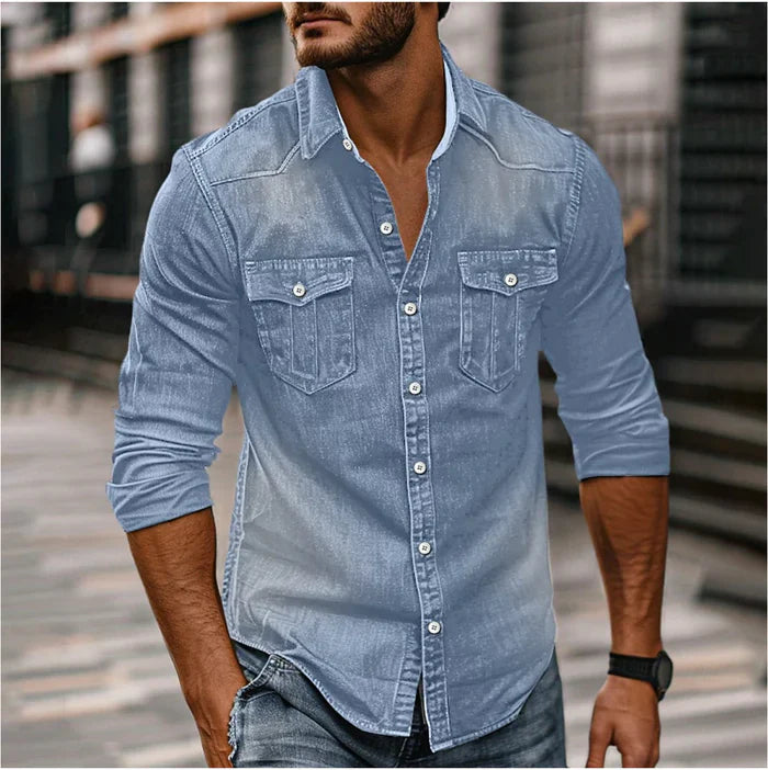 Vicente - Chemise en Denim Stylée Homme