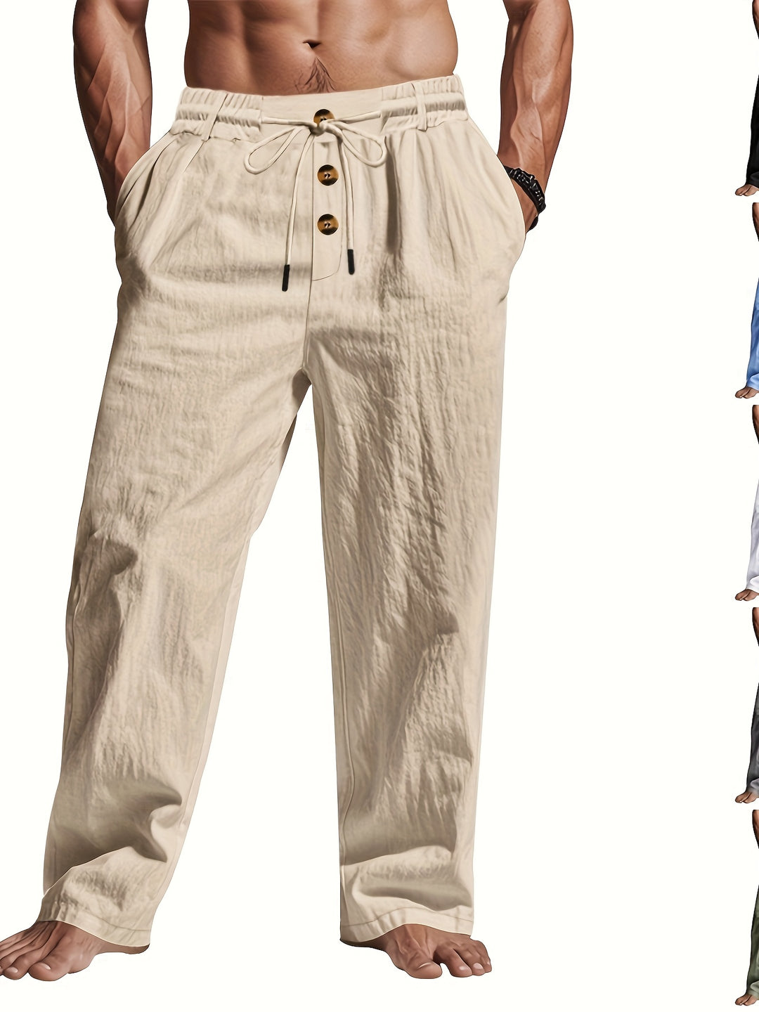 Dante - Pantalon en Lin Léger pour Homme