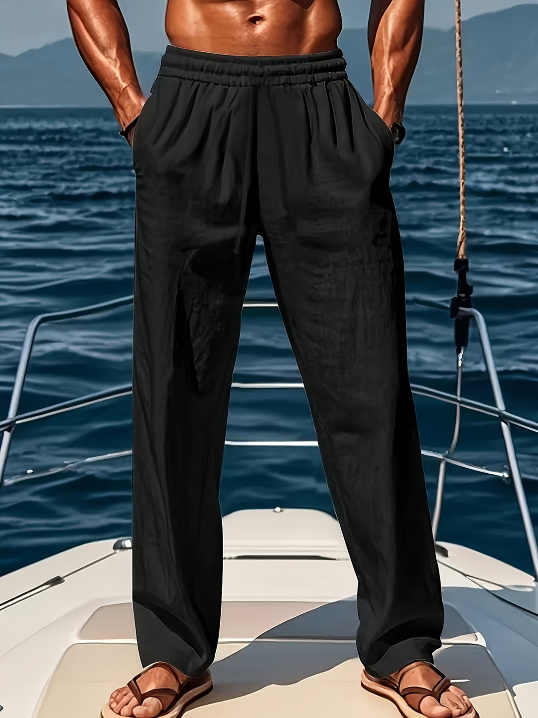 Milo - Pantalon Lin Casual Homme