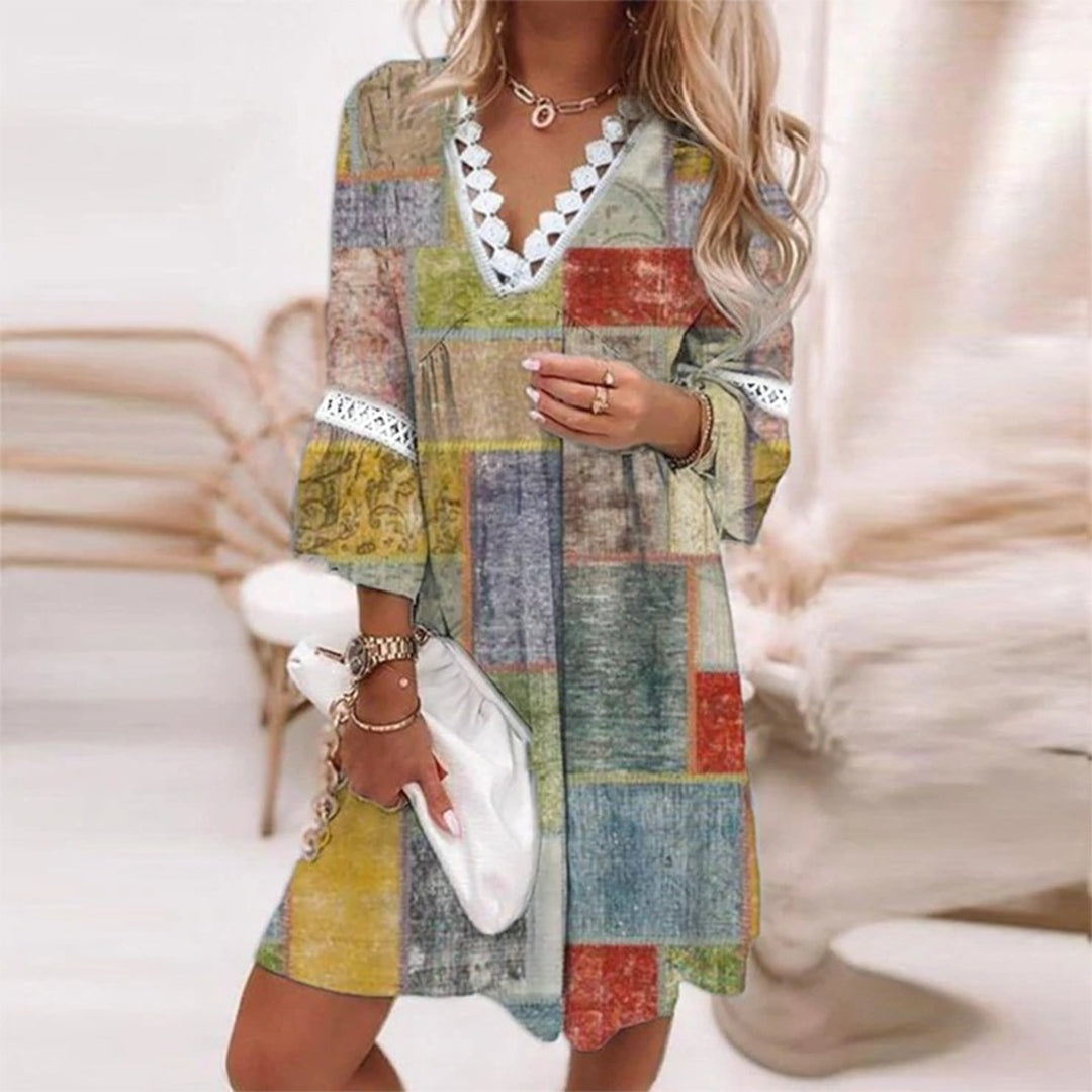 Robe Tunique Femme Bohème en Dentelle - Sophie
