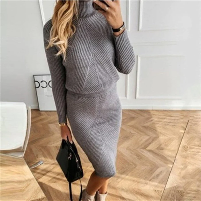 Amaris - Robe Pull Tricotée avec Confort Douillet Femme