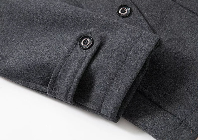 Laurent - Manteau Élégant Long Col Montant