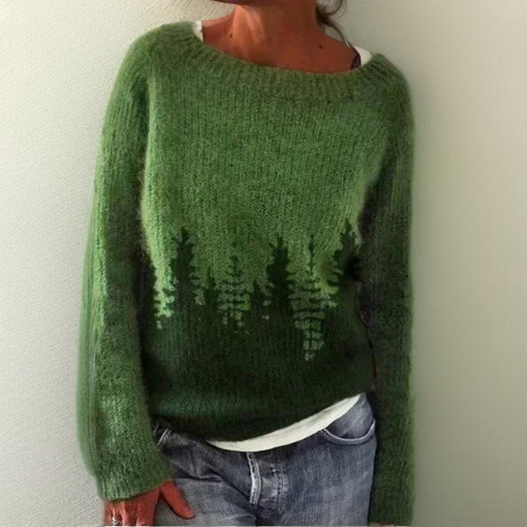 Isabelle - Pull Élégant Oversize Imprimé
