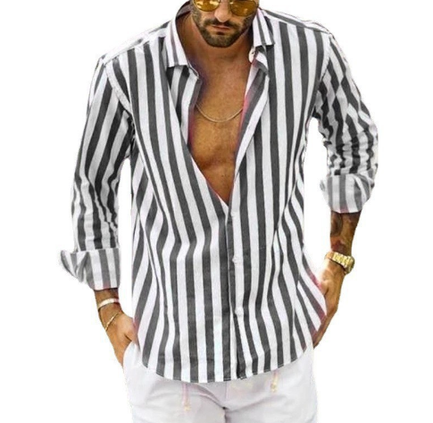 Image de variant pour Pieter - Chemise en Coton Rayée - Intemporelle - Hommes-43